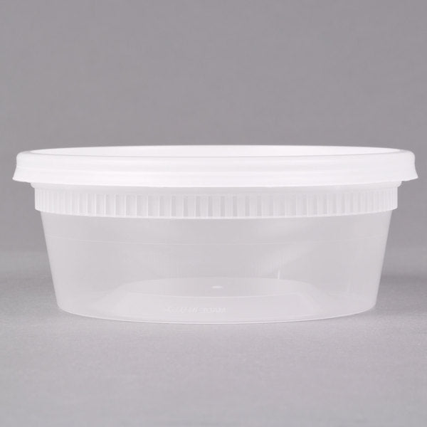 AB 8 oz Microwavable Deli Containers with Lids [240/Case]