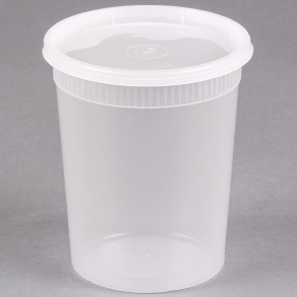 AB 32 oz Microwavable Deli Containers with Lids [240/Case]