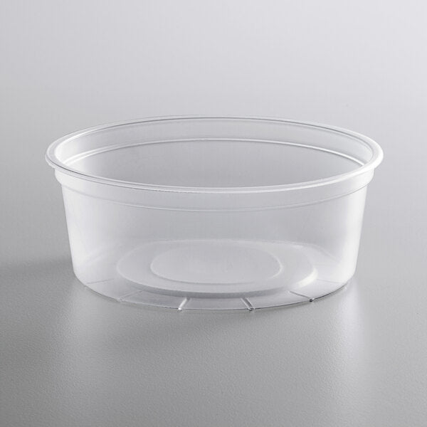 Karat 8oz. Microwavable Clear Round Deli Container [500/Case]