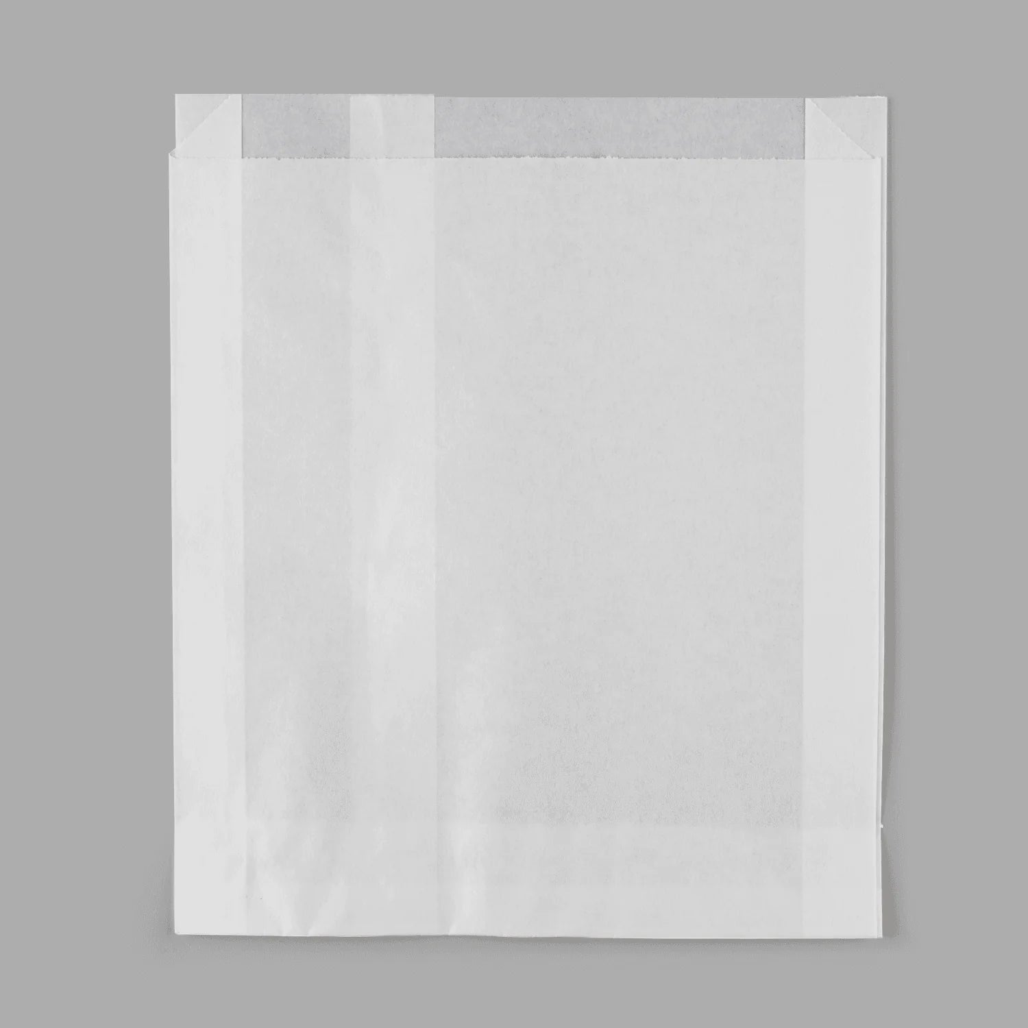6.5" x 0.75"" x 6.75" Grease-Resistant White Paper Sandwich Bag [1000/Case]
