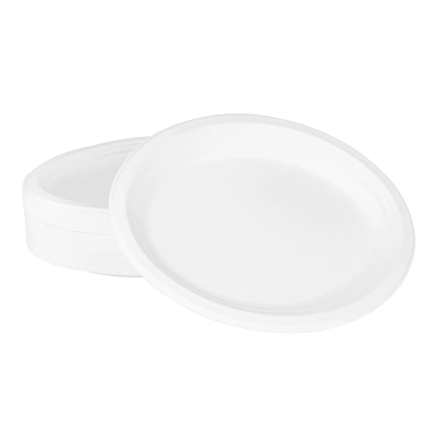 12.5" x 10" Compostable Bagasse Oval Plate, White [500/Case]
