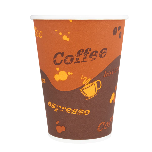 Karat 12 oz Coffee Print Paper Hot Cups [1000/Case]
