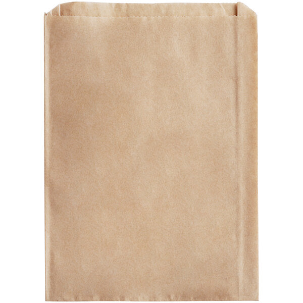 6 1/4" x 3/4" x 6 1/2" Paper Sandwich Bag, Kraft [2000/Case]