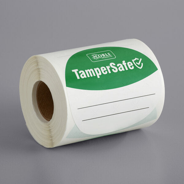 Tamper Evident Green Label Roll 3" [Customizable]