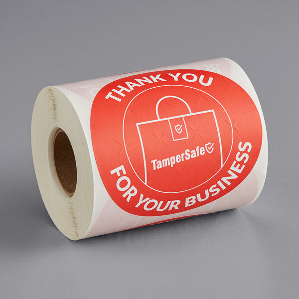 Tamper Evident Green Label Roll 1" X 3" [Temper Safe]