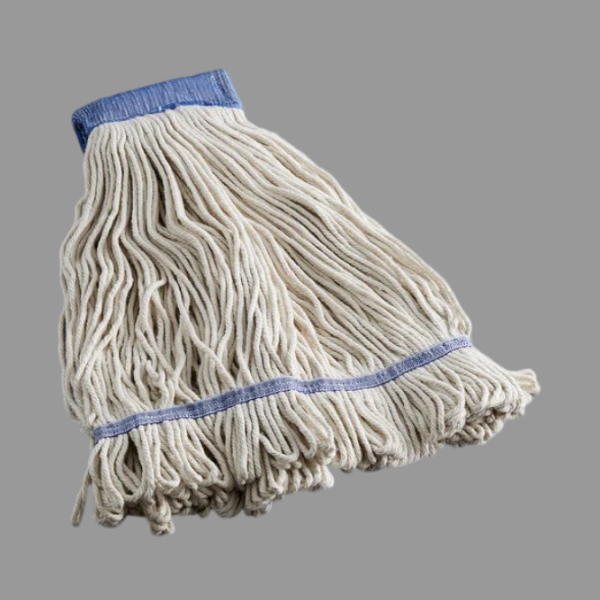 24 oz. Natural Cotton Looped End Wet Mop Head with 5" Headband