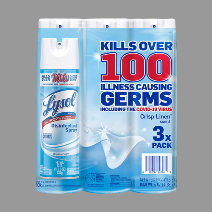 Lysol Disinfectant Spray, Crisp Linen, 19 oz, [3 Pack]