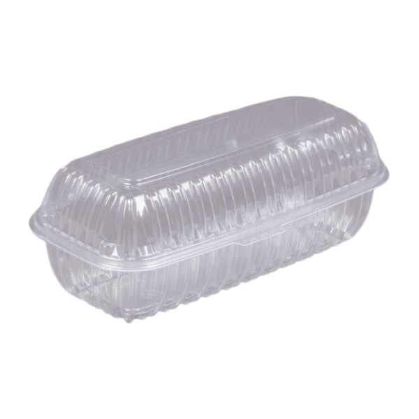 Deli PET Hoggie Hinged Container 8” X 4” X 2 1/2”