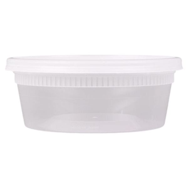 AB 8 oz Microwavable Deli Containers with Lids [240/Case]