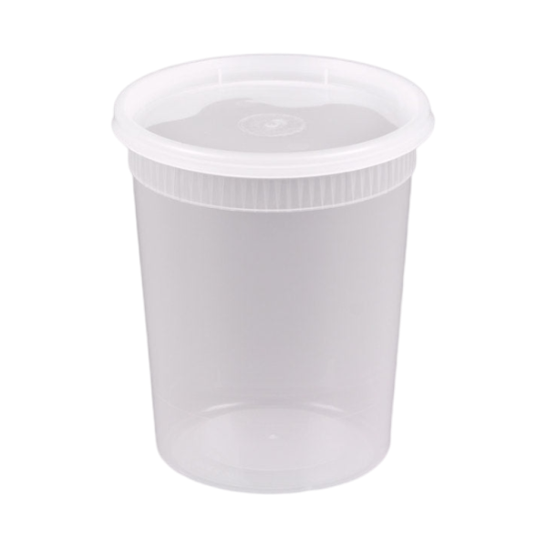 YSD2532 - 32 oz Pactiv Microwavable Deli Containers with Lids [240/Case]