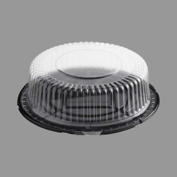 12" Heavy Weight Plastic Catering Tray with Dome Lids [12 Sets]