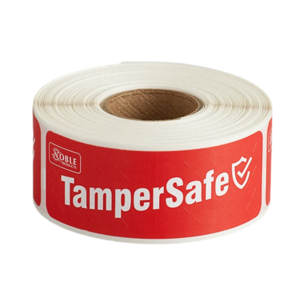 Tamper Evident Red Label Roll 1" X 3" [Temper Safe]