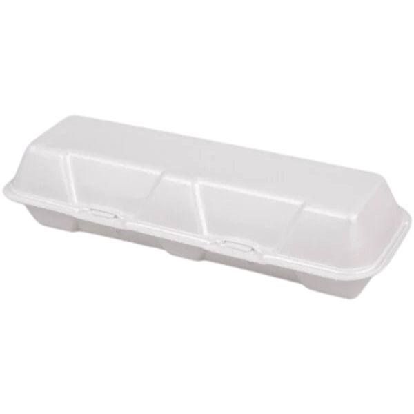 Genpak 13" x 4.5" x 3" Extra Large Foam Hoagie Container, White [200/Case]