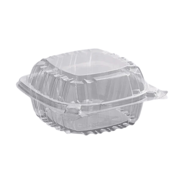 Dart C53PST1 - 5 3/8" x 5 1/4" x 2 5/8" Hinged Lid Plastic Container [500/Case]