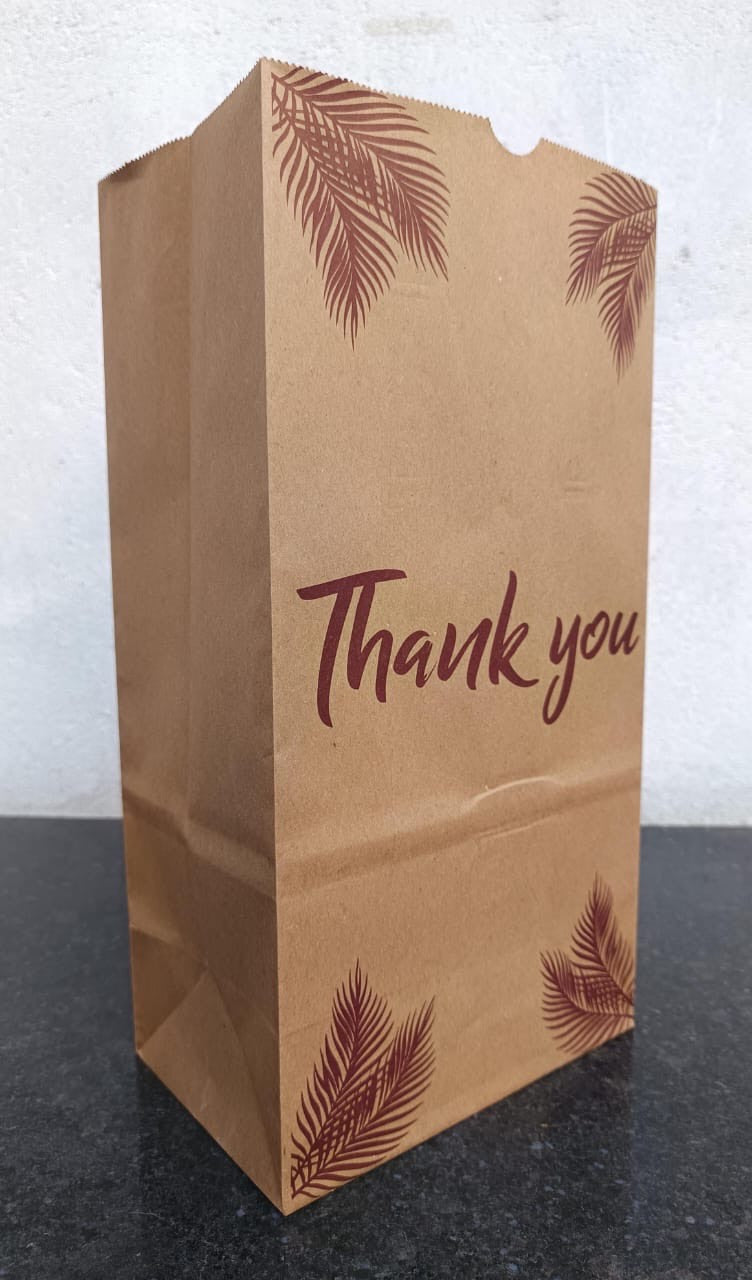 GJ7 - 4 LB "Thankyou Print" Heavy Duty Grocery Paper Bag, [400/Case]