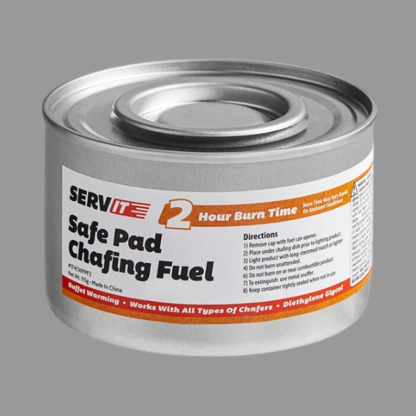 ServIt 2 Hour Wick Chafing Dish Fuel with Safe Pad [24 Case]