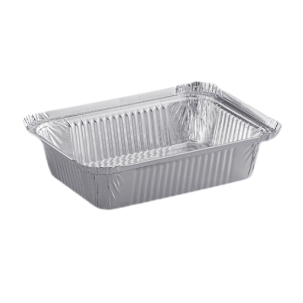 1 1/2 LB Foil Oblong Deep Take Out Containers [1000/Case]