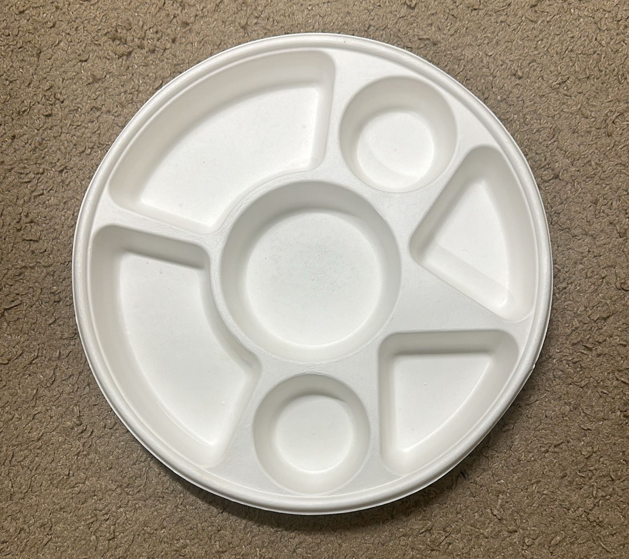 7 Compartment Round Biodegradable Meal Tray [200/Case]