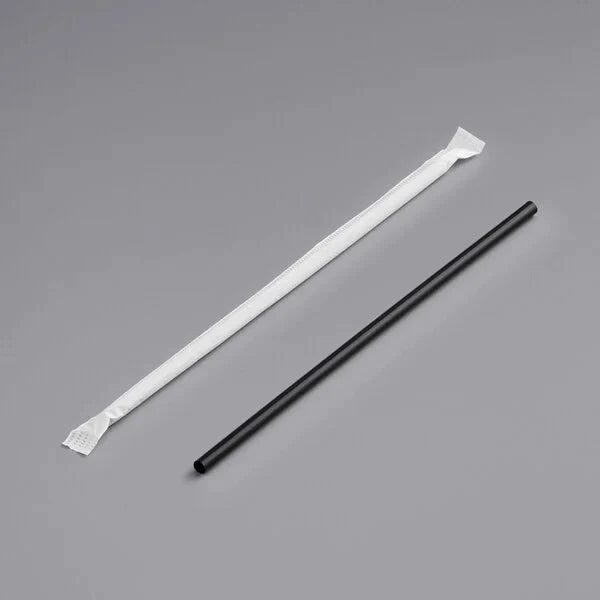 Plastic Giant Straws 7 3/4" Paper Wrapped [300 Pack]
